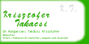 krisztofer takacsi business card