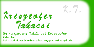 krisztofer takacsi business card